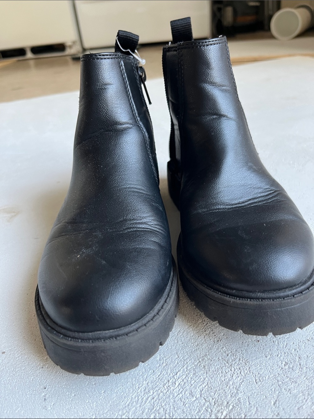 girls wonder nation Black Chelsea Ankle Boots